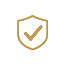 Gold verification badge icon representing LunaMeet's photo verification system